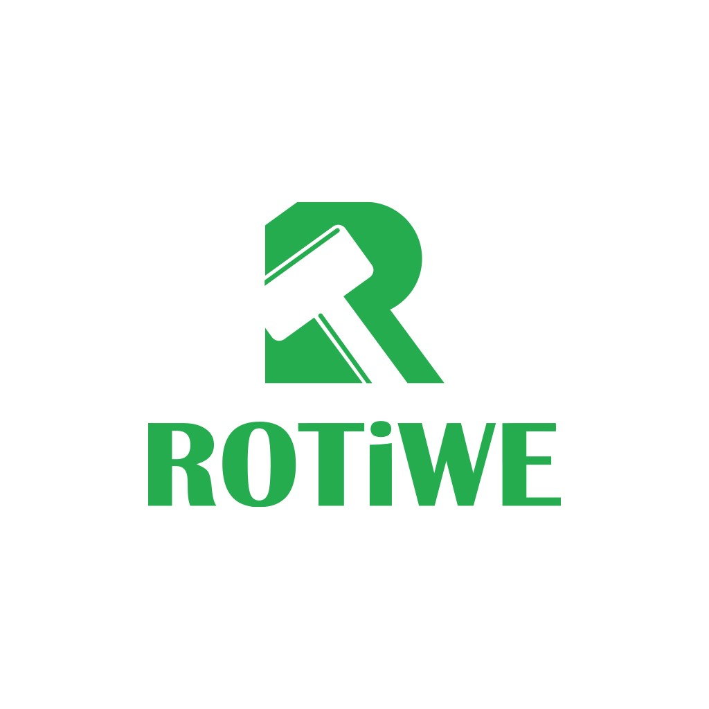 绿色简约风格的R字母logo设计