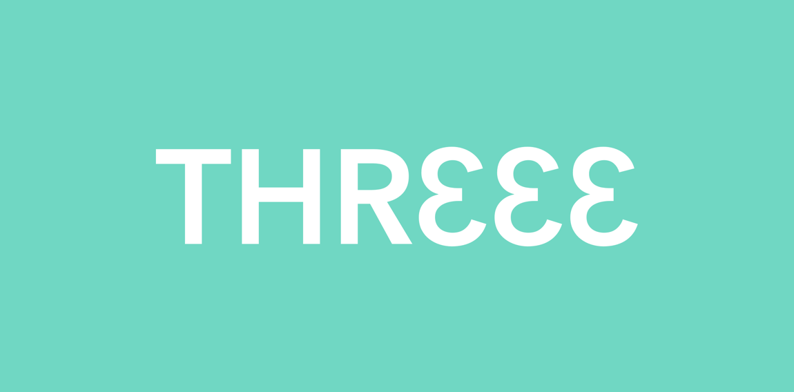 简约现代风格的THREEEE3 logo设计