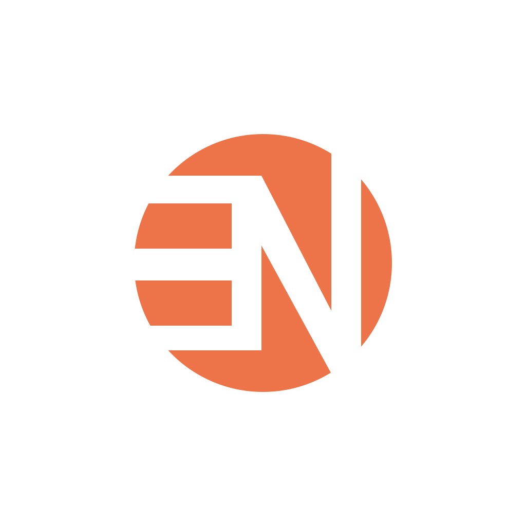 简洁现代的字母E和N组合logo设计