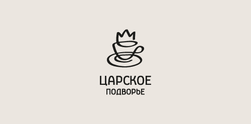 简约咖啡馆logo设计:皇家庭院