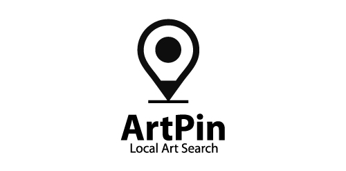 ArtPin Logo设计:艺术搜索定位标志