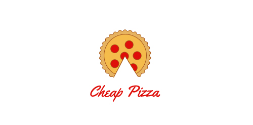 简约美味披萨Logo设计