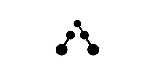 极简分子结构logo设计