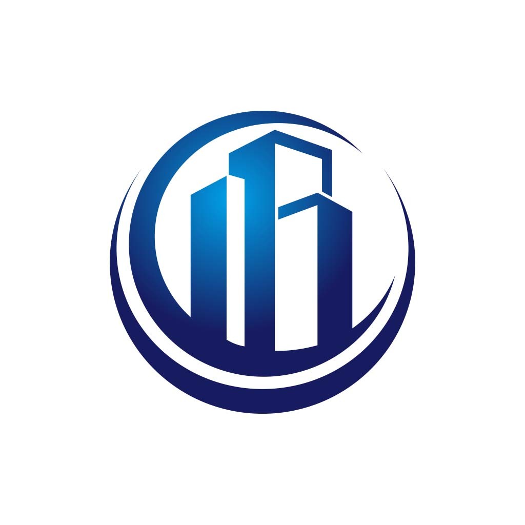 现代建筑风格的圆形logo设计