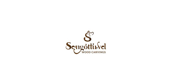 Sengottivel Logo设计:简约而优雅的木雕品牌标识