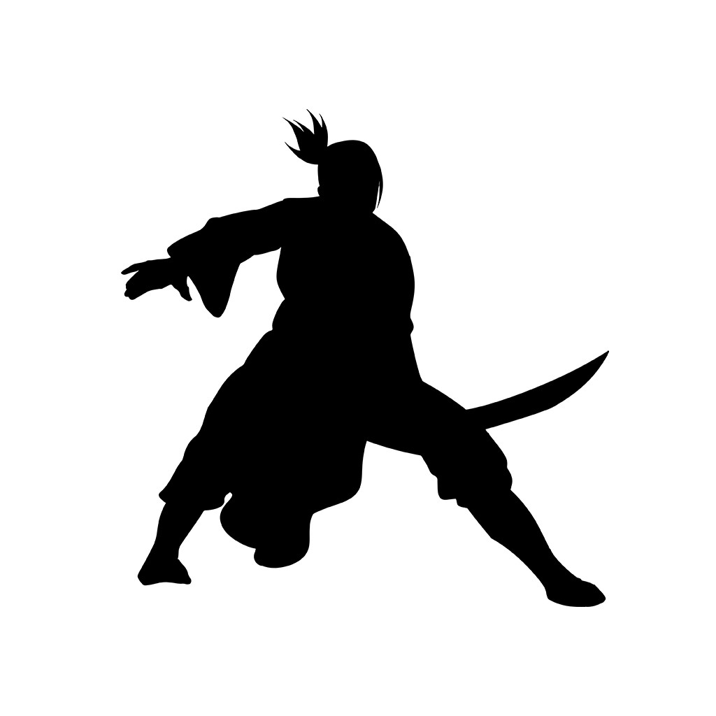 武术剪影logo设计