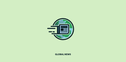 全球新闻logo设计:地球与报纸的结合