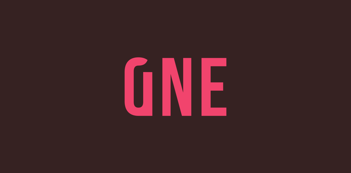 简约风格的'ONE'字母logo设计