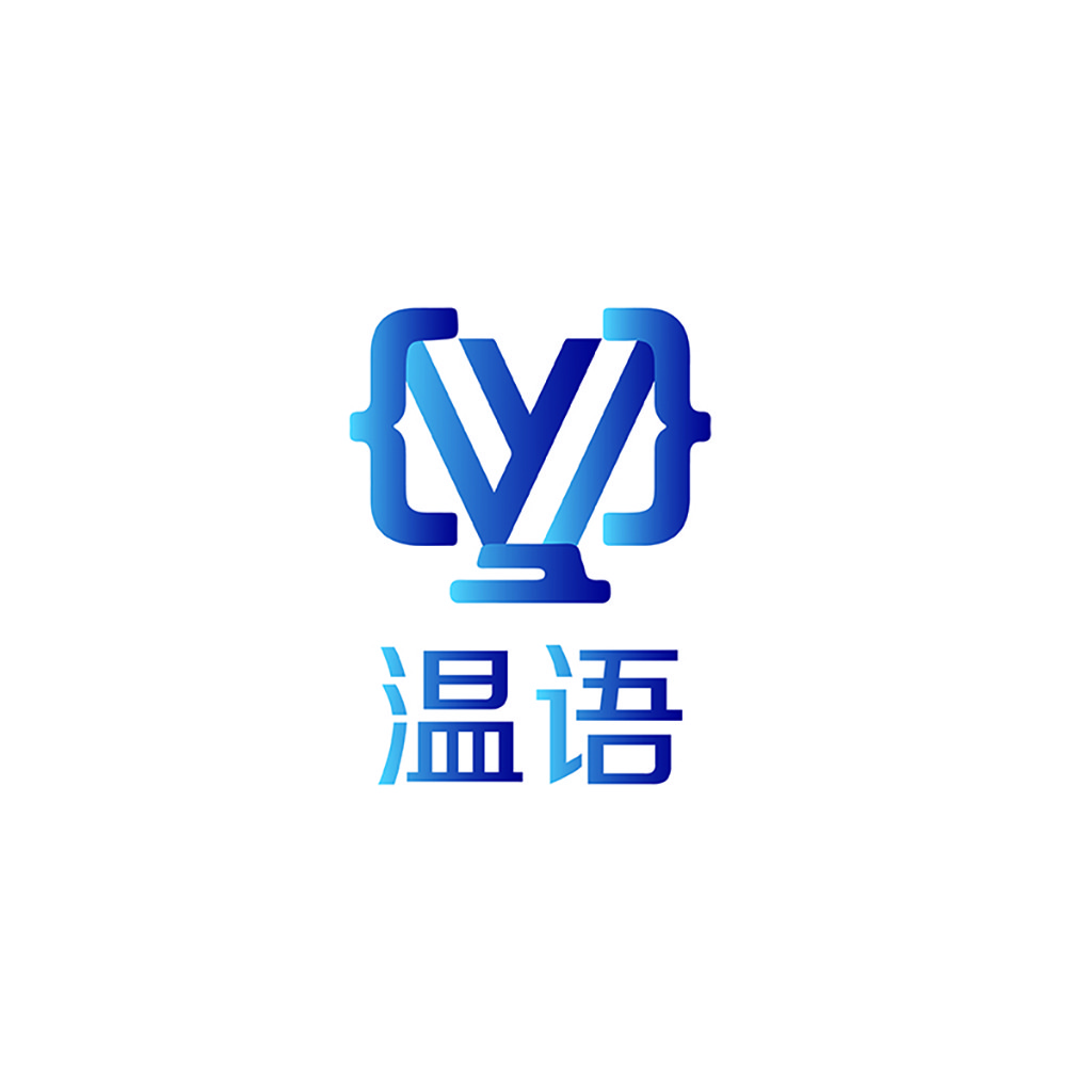 蓝色渐变科技感logo设计