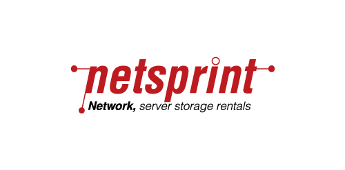 Netsprint Logo设计:网络服务器存储租赁解决方案