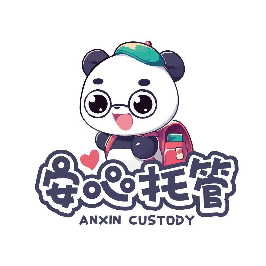 熊猫卡通形象logo设计