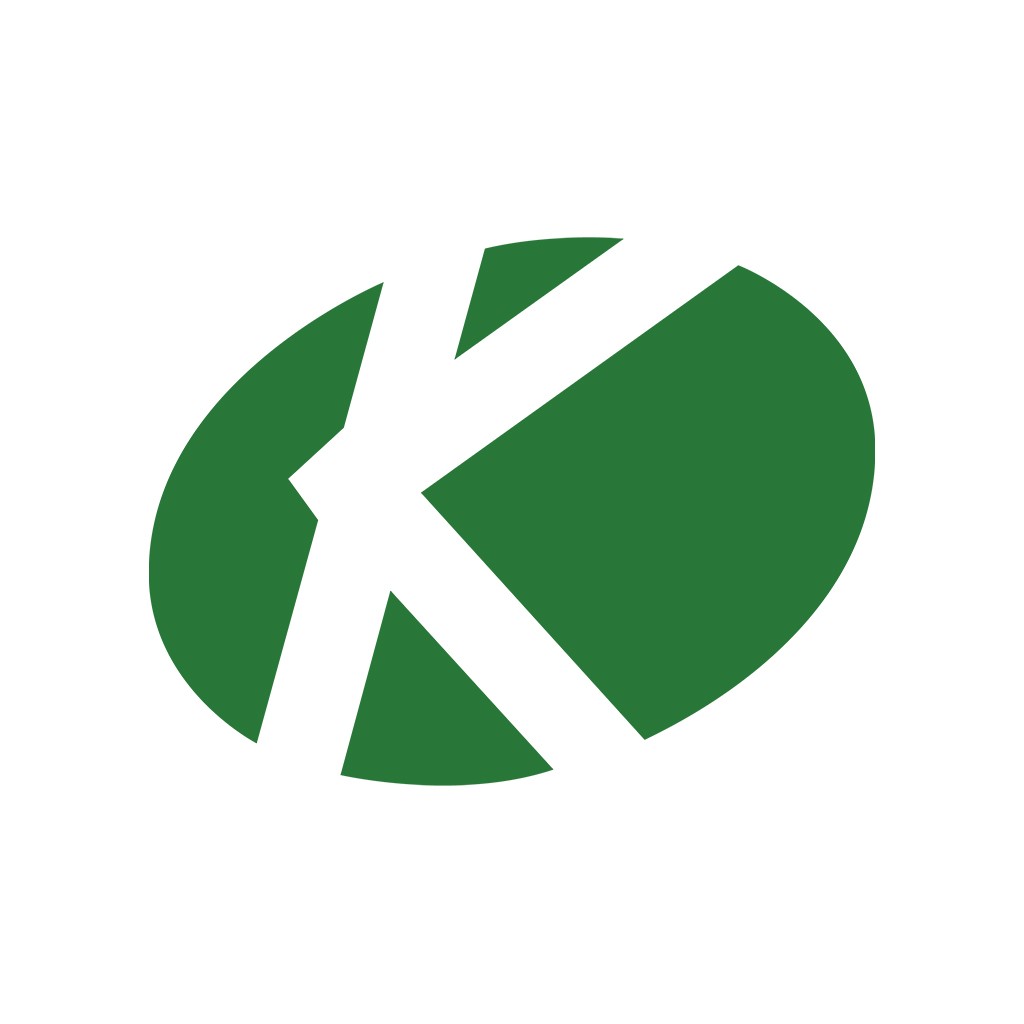绿色抽象几何图形logo设计