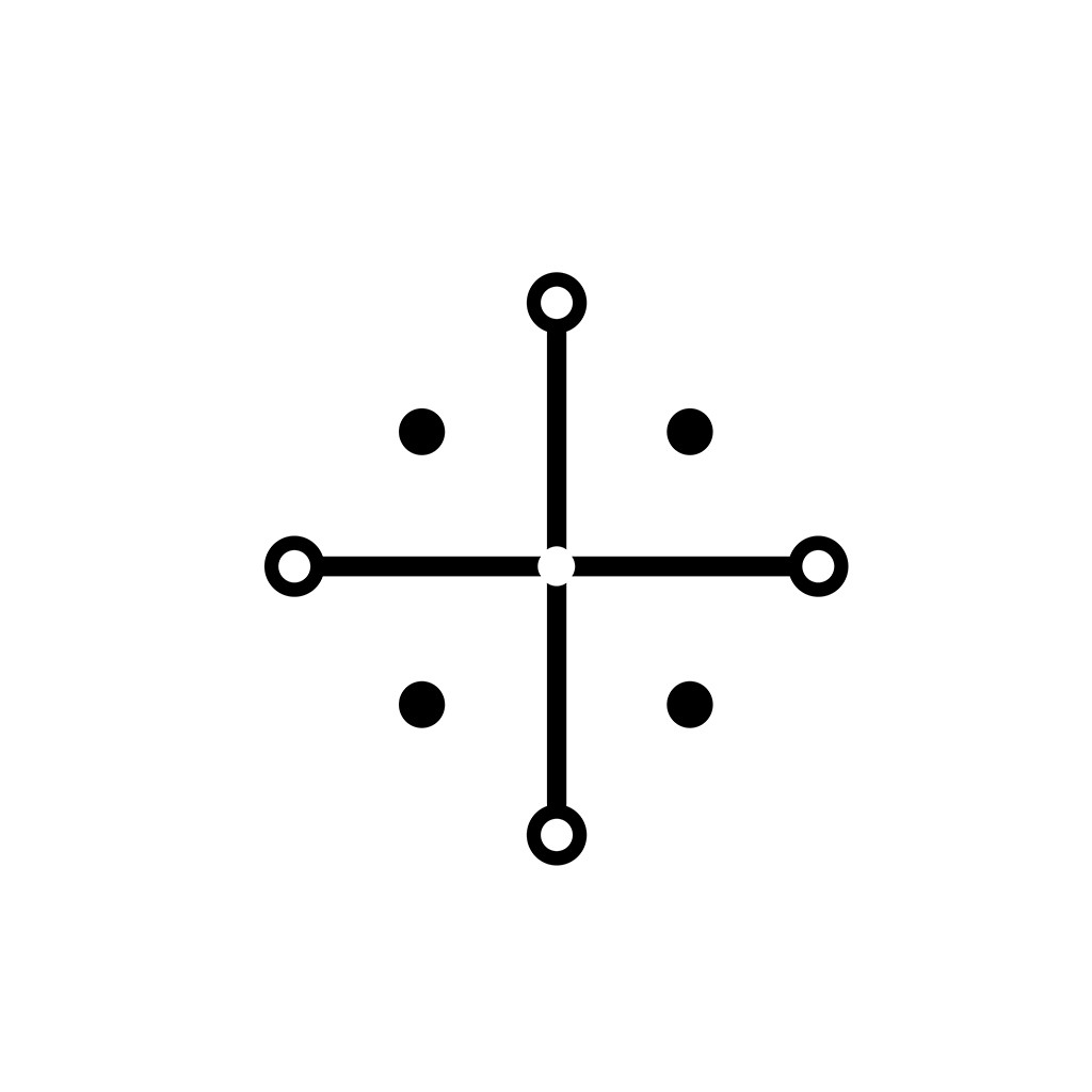 简洁线条与圆点组合的logo设计