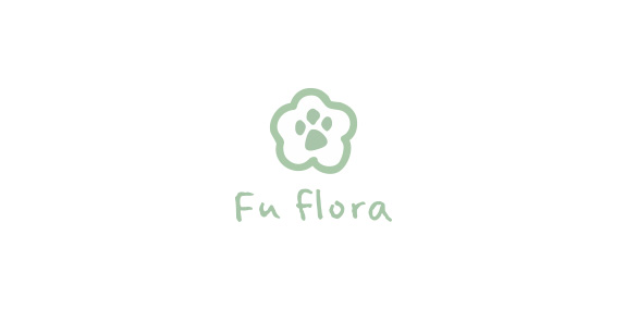简约清新Fu Flora品牌logo设计