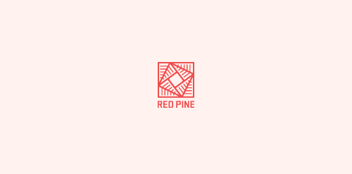 红松树Logo设计:简约几何图形