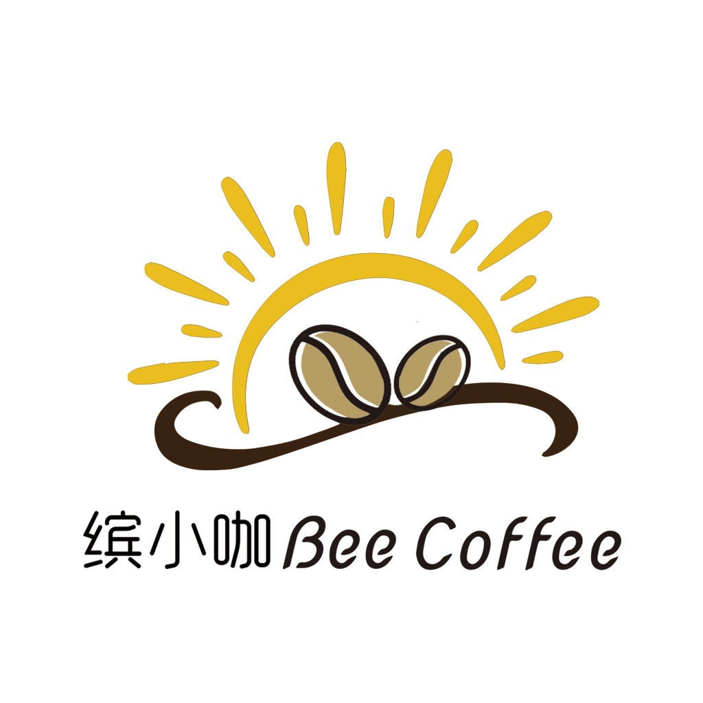 阳光咖啡豆logo设计