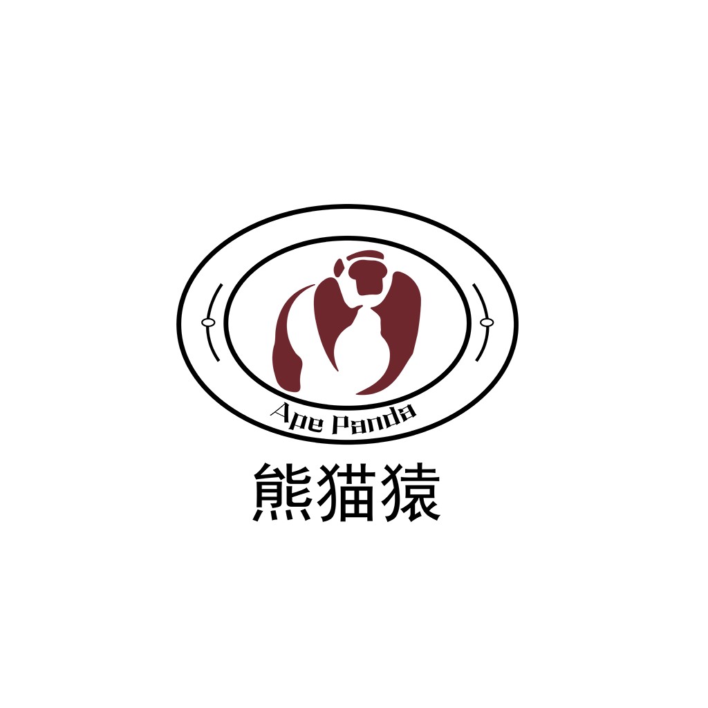 熊猫猿猴主题logo设计