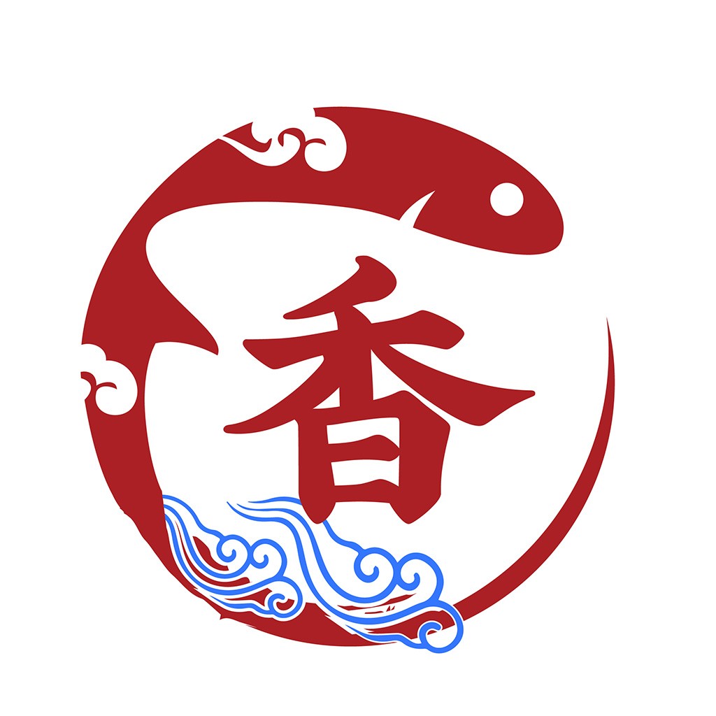 鱼形图案的中文logo设计