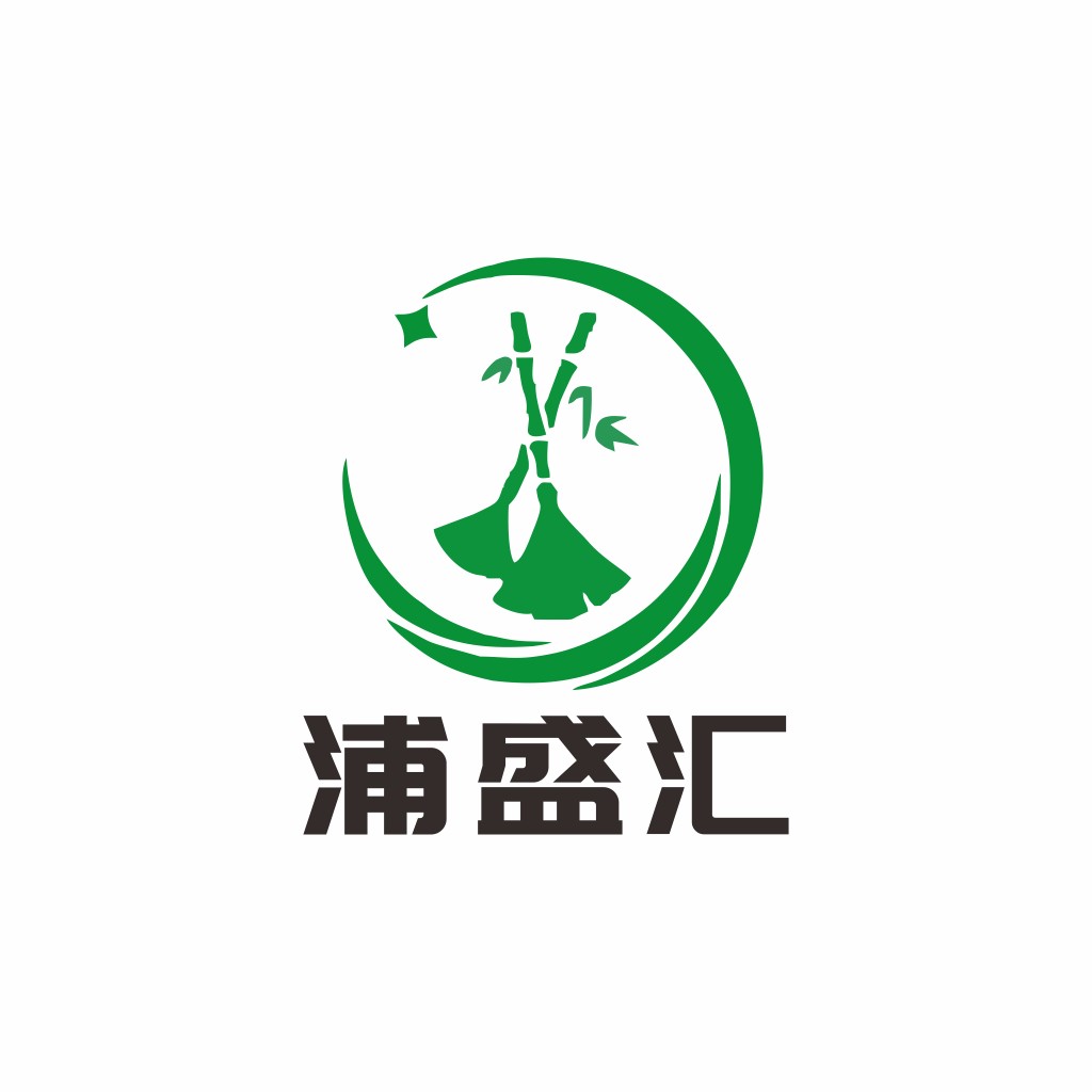 绿色竹子环保logo设计