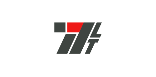简洁现代的数字7字型logo设计