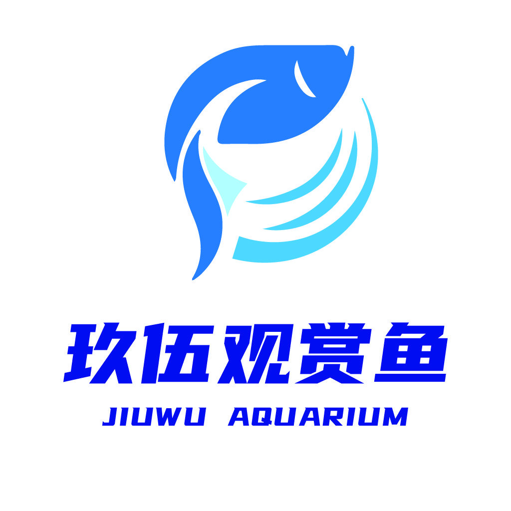 蓝色鱼形logo设计