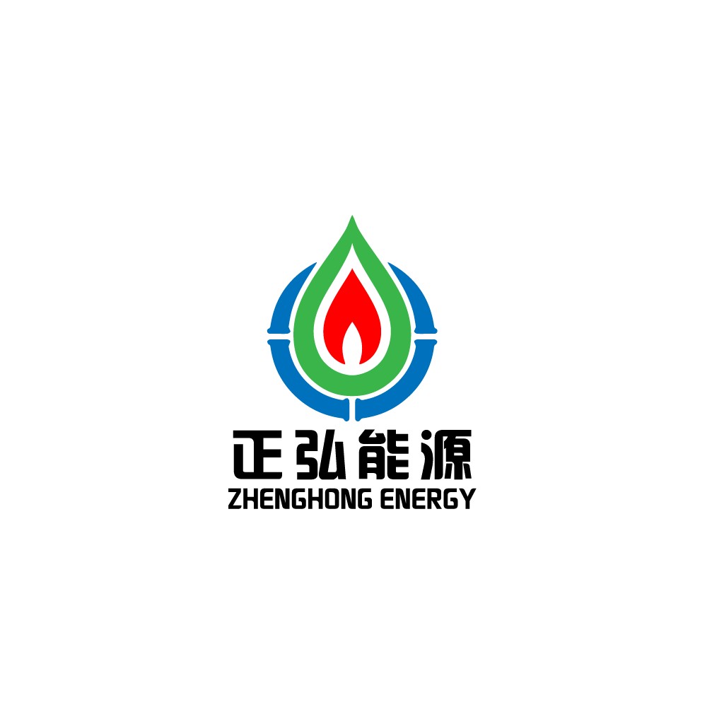 能源行业绿色火焰logo设计