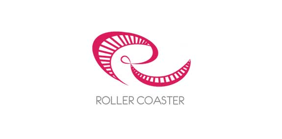 粉色旋转轨道设计logo设计