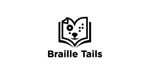 Braille Tails logo设计:盲文与宠物的结合