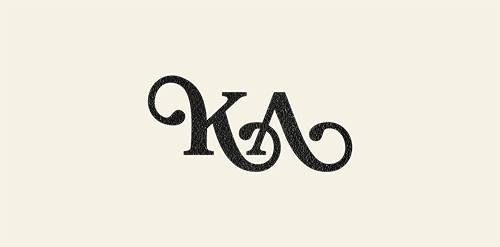 复古风KA字母logo设计