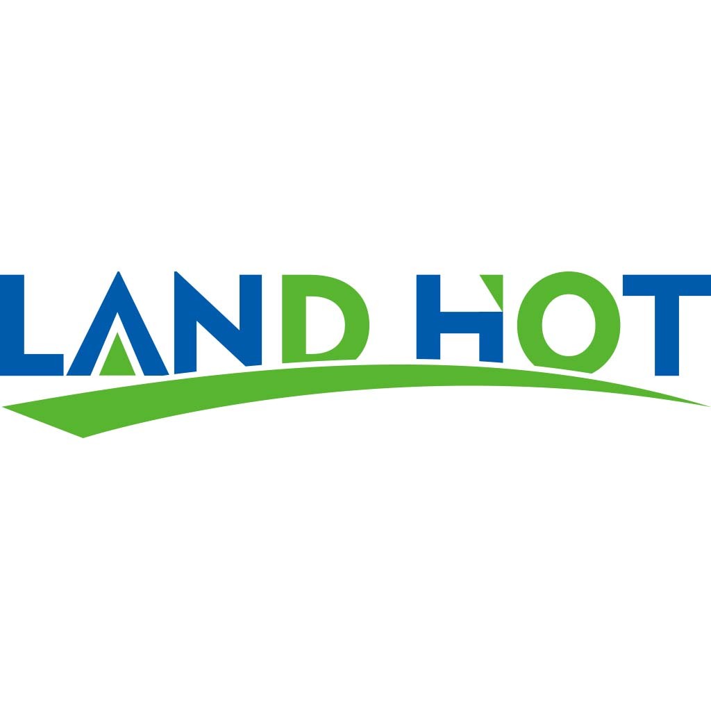 LANDHOT LOGO设计 - 绿色蓝色渐变字体