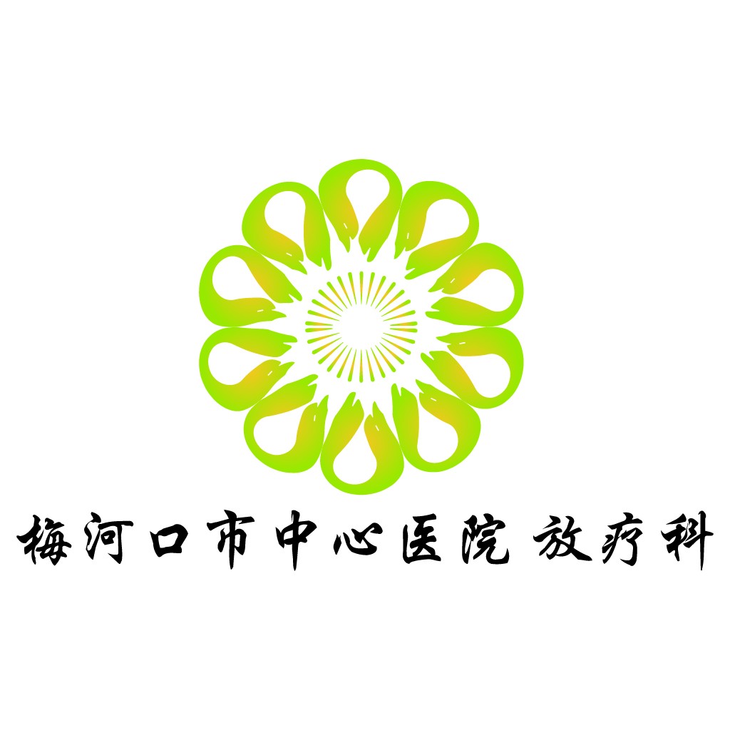 绿色渐变花瓣放射性logo设计