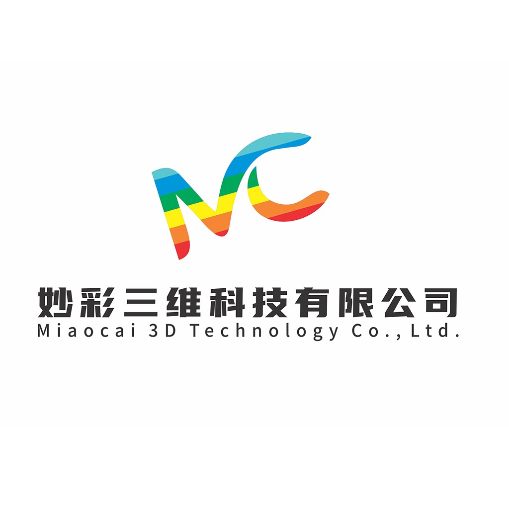 彩虹色字母MC创意Logo设计