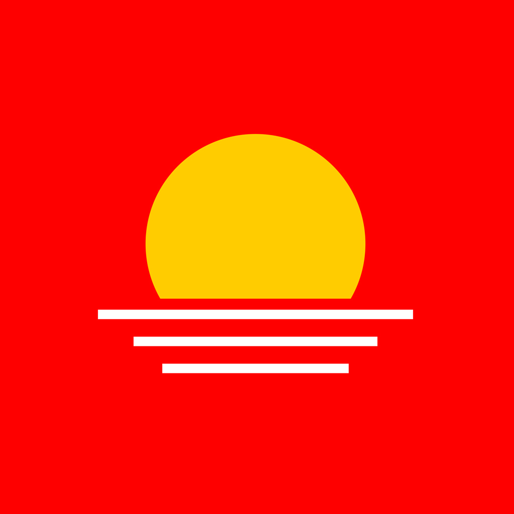 简洁太阳标志设计