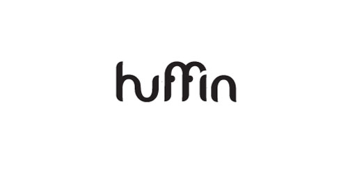 简约风Hufffin品牌logo设计