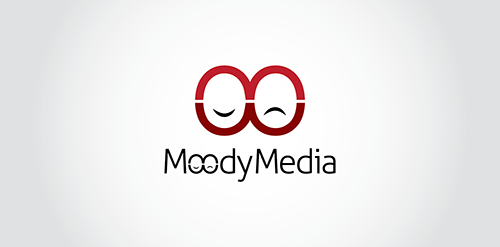 简约风格的MoodyMedia Media Logo设计