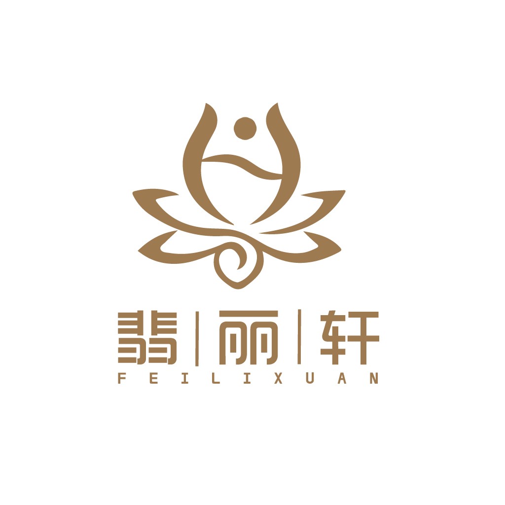 简洁优雅的莲花logo设计