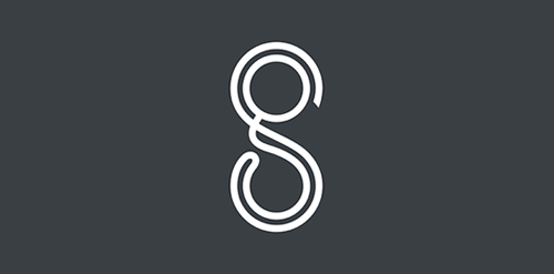 极简线条艺术字母S Logo设计