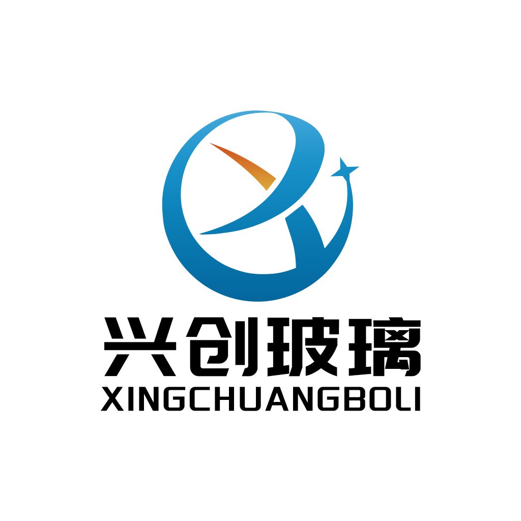 现代简约风格的XINGCHUANG玻璃logo设计