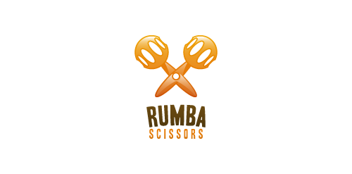 Rumba Scissors Logo设计:创意剪刀图形