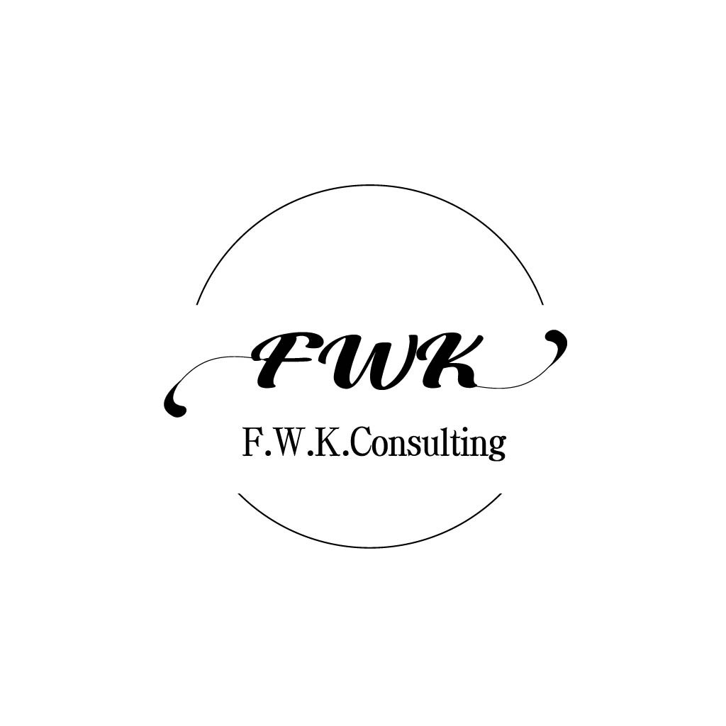 简约时尚的FWWK咨询公司logo设计