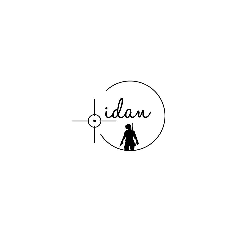 简约线条与人物轮廓的IDAN品牌logo设计