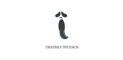 死亡工作室Logo设计:简洁抽象艺术风格