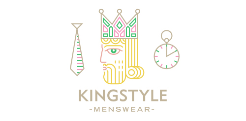 国王风格男士服装logo设计