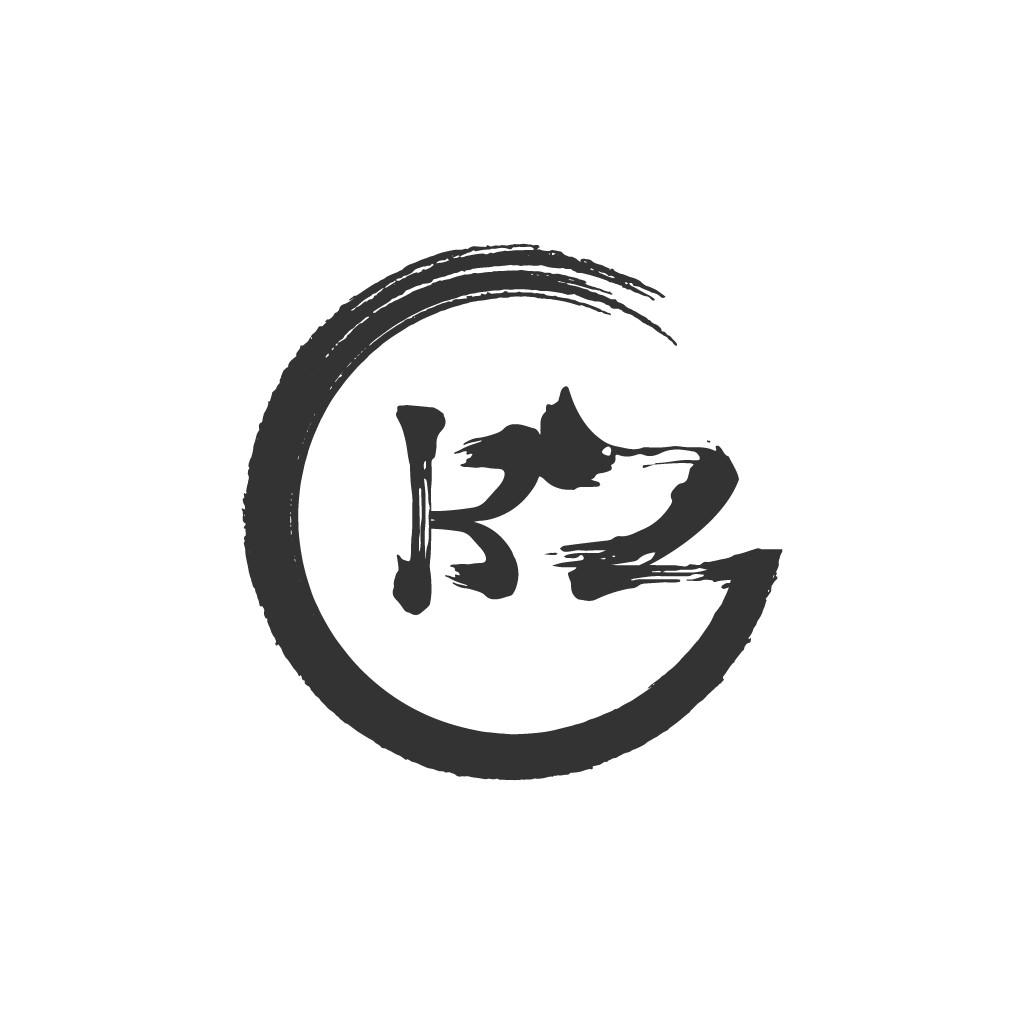 简约艺术风格的'K'字母logo设计