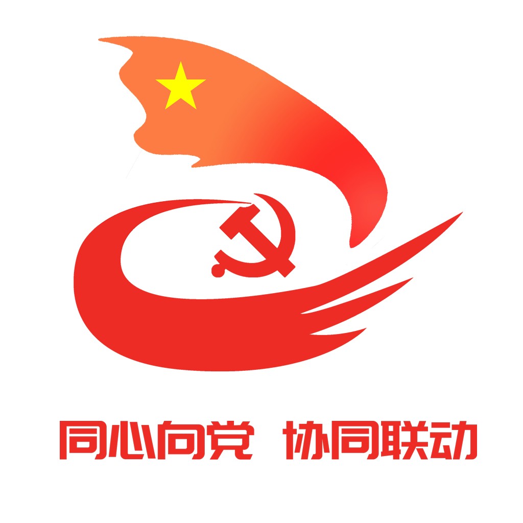 红色旗帜与锤子镰刀logo设计