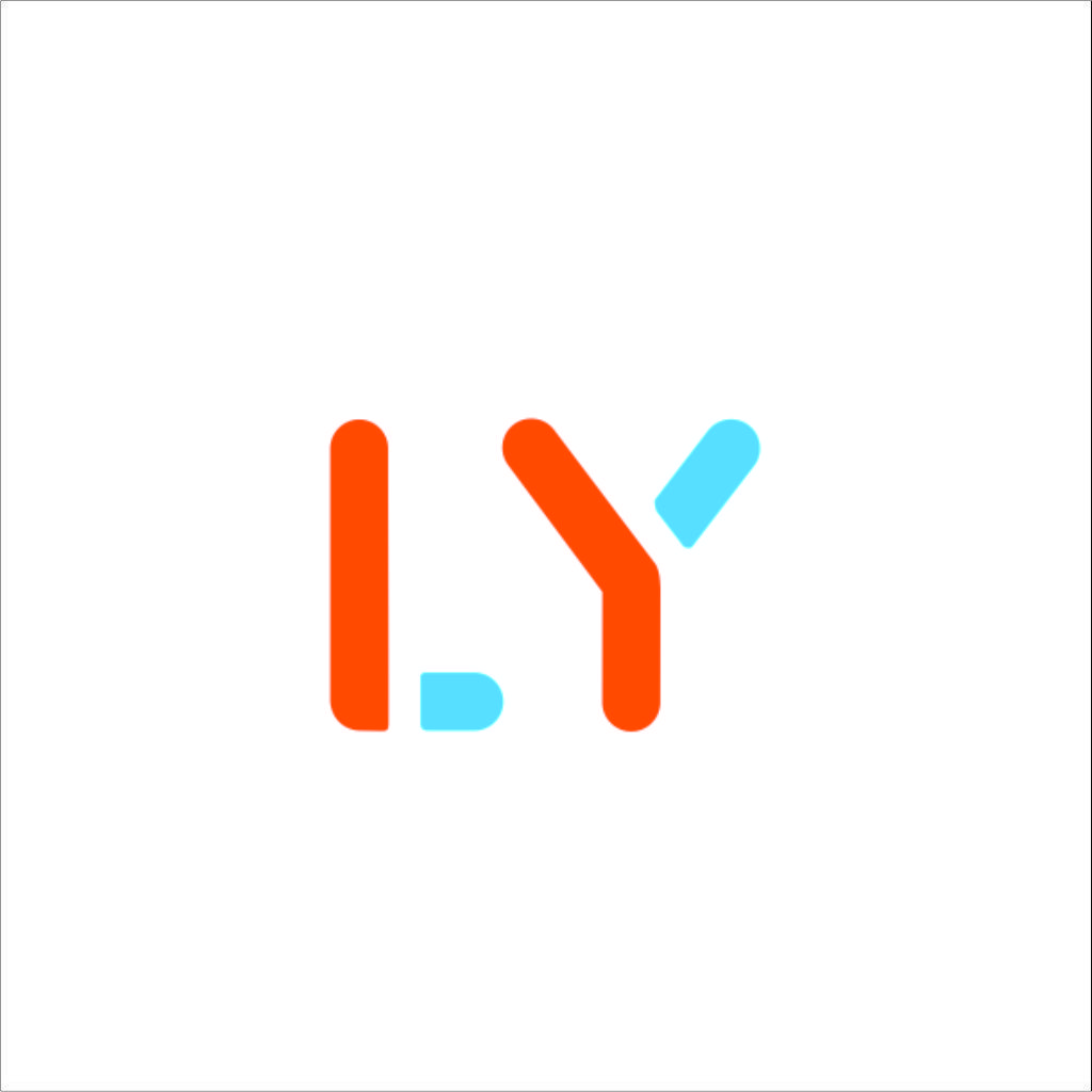 简洁现代的LY字母组合logo设计