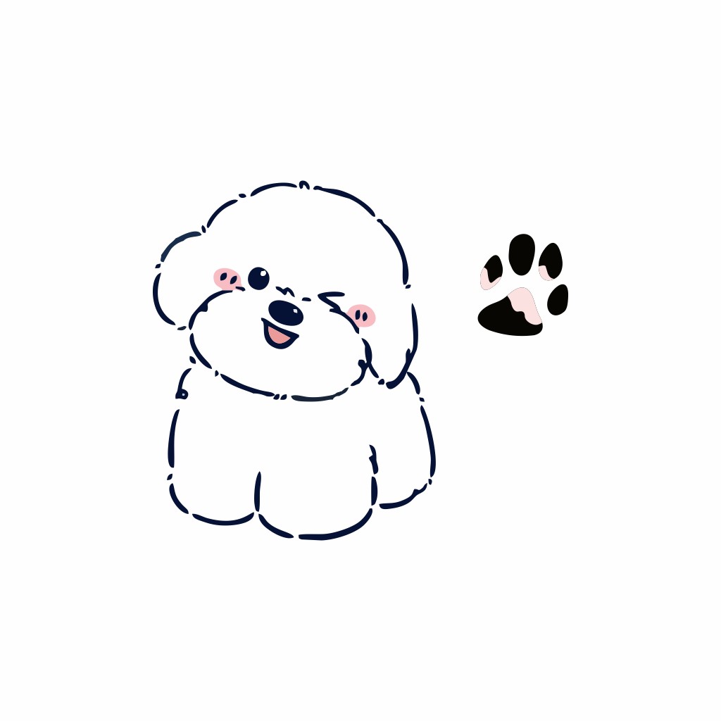 可爱宠物狗卡通logo设计