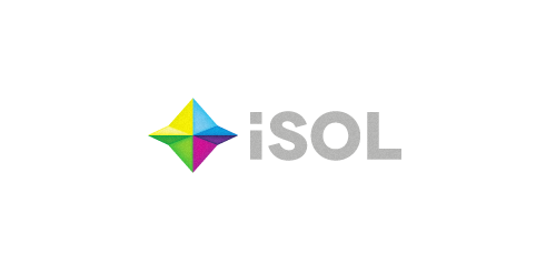 简约几何风格iSOL logo设计