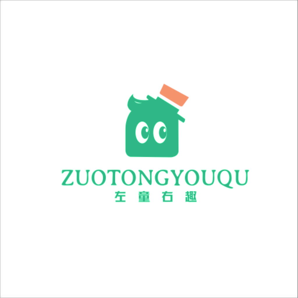 卡通风格的绿色小怪兽logo设计