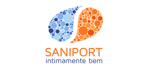 Saniport Logo设计:水滴与圆点的生态和谐